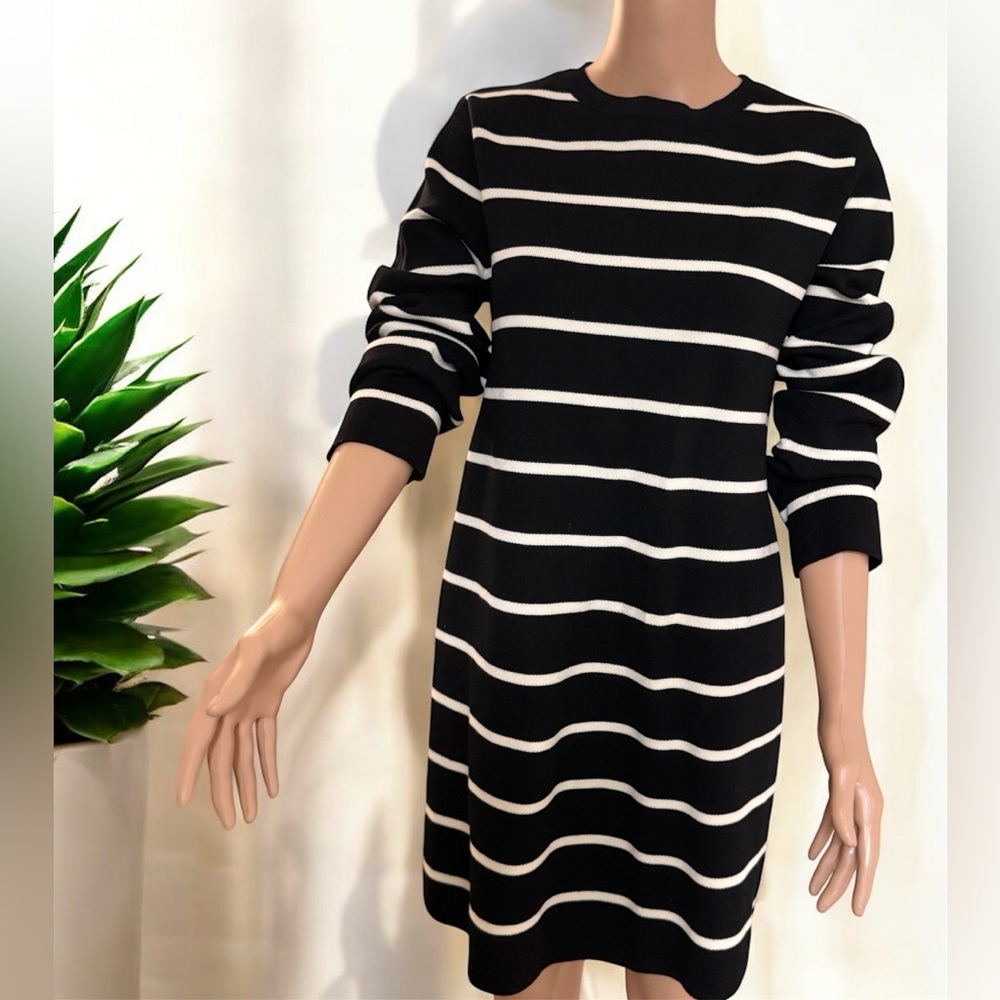 Striped Black and White Dress
